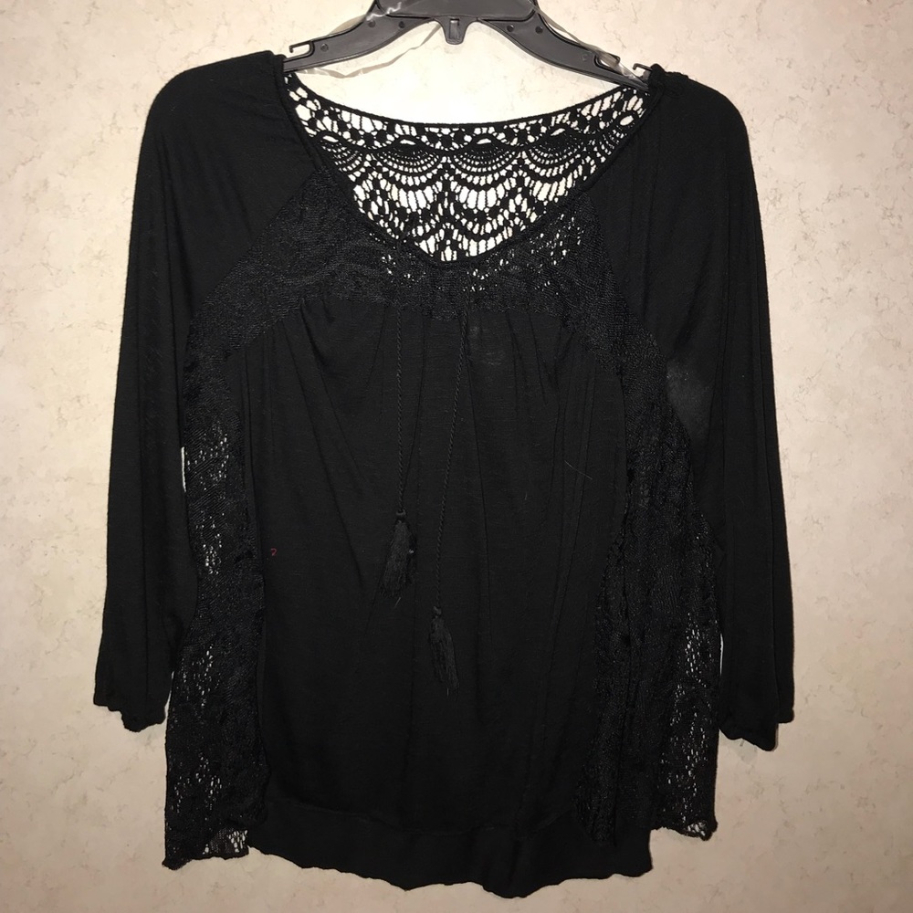 Black laced shirt